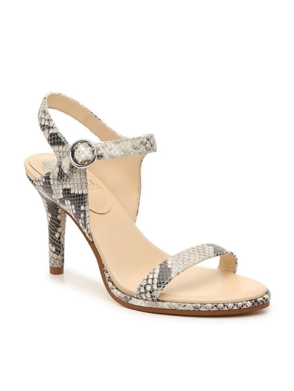 Vince Camuto Lynona Python Print Ankle Strap Sandals Leather Sandals - Size 10